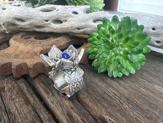 Sterling Silver & Lapis Flower Power Ring