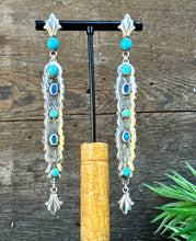 Load image into Gallery viewer, Turquoise And Blue Opal Earrings
