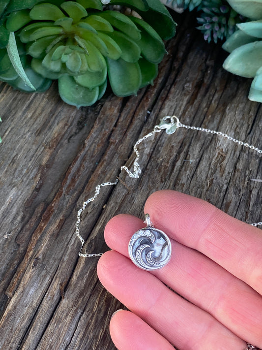 Catch The Wave - Sterling Silver And Diamond CZ’s