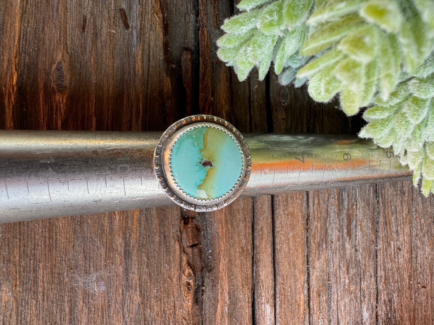 Turquoise Statement Ring - Aqua Blue/Green Turquoise With Amazing Matrix