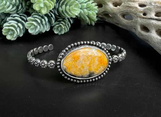 Bumblebee Jasper Sterling Silver Cuff