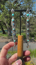 Load and play video in Gallery viewer, Turquoise And Blue Opal Earrings
