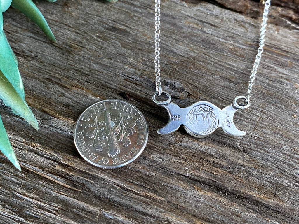 Sterling Silver And Tanzanite Moon Phase Necklace