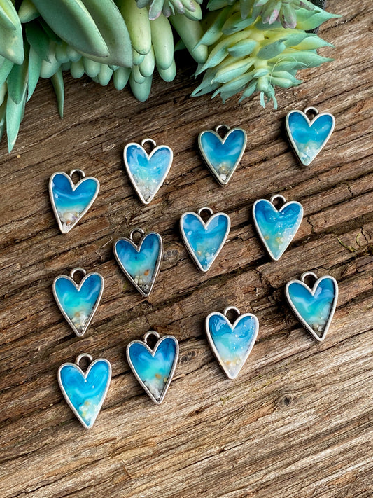 Ocean Wave Heart Pendant