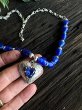Load image into Gallery viewer, Tanzanite Sterling Silver Heart Necklace
