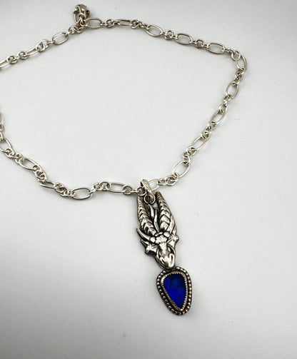 Sterling Silver Gargoil Talisman Necklace