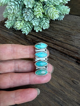 Load image into Gallery viewer, Kingman Turquoise Totem Ring - Adjustable
