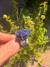 Load image into Gallery viewer, Raw Blue Azurite Statement Ring
