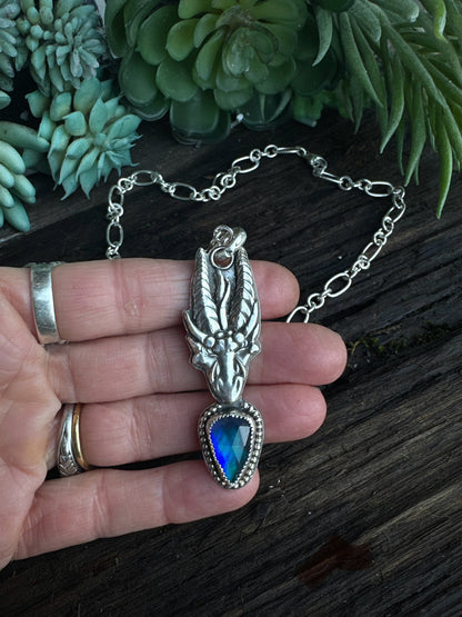 Sterling Silver Gargoil Talisman Necklace