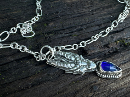 Sterling Silver Gargoil Talisman Necklace