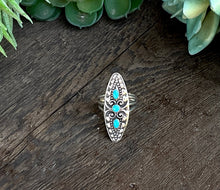 Load image into Gallery viewer, Triple Kingman Totem Ring
