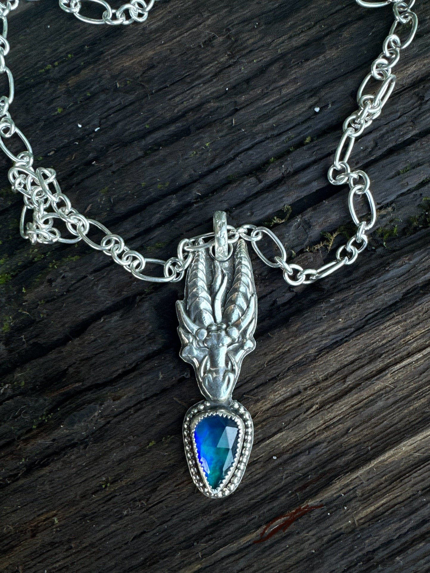 Sterling Silver Gargoil Talisman Necklace