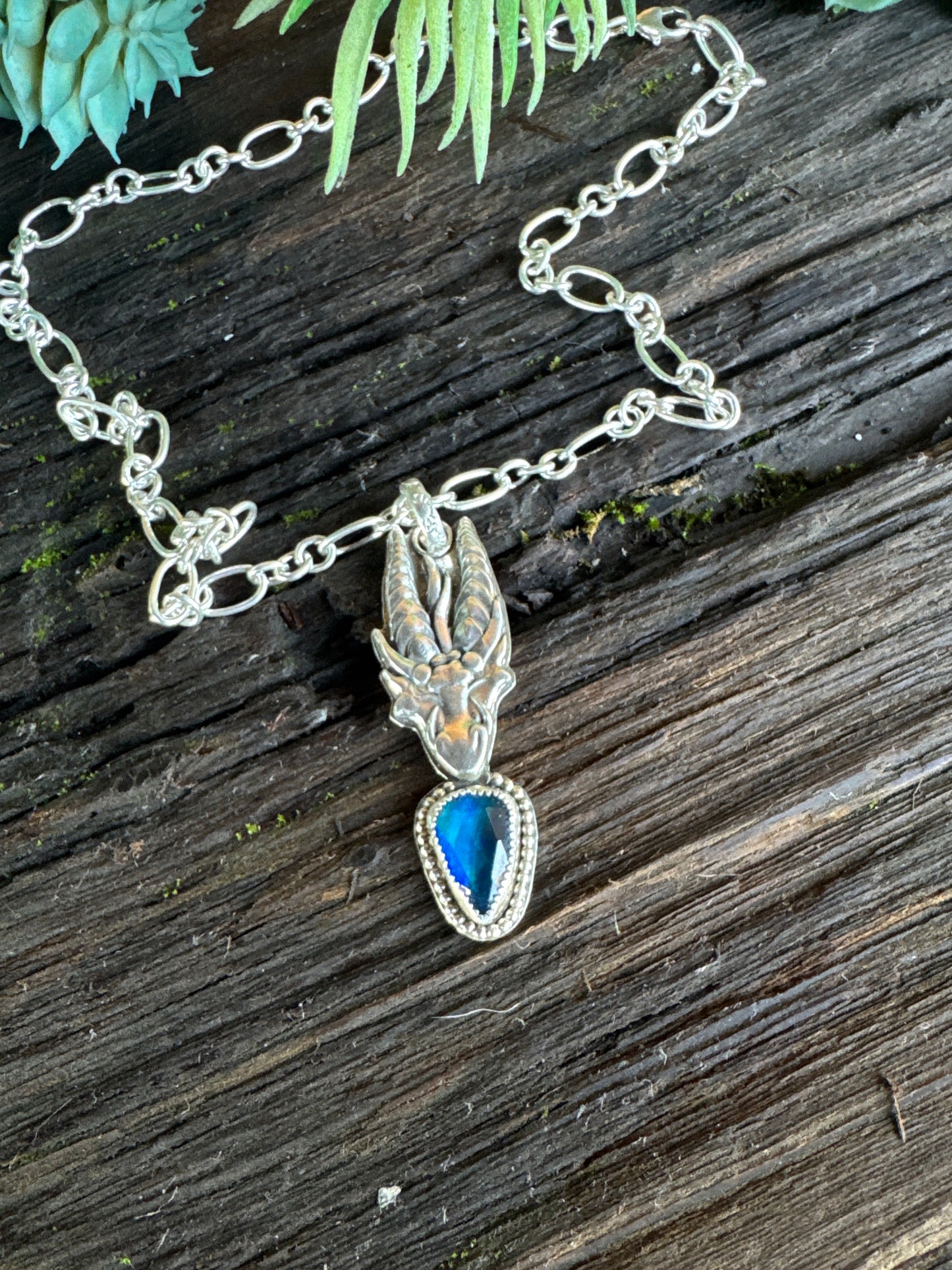 Sterling Silver Gargoil Talisman Necklace
