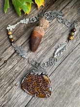 Load image into Gallery viewer, Fossilized Ammonite Sterling Silver Statement Necklace
