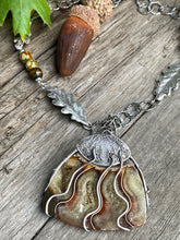 Load image into Gallery viewer, Fossilized Ammonite Sterling Silver Statement Necklace
