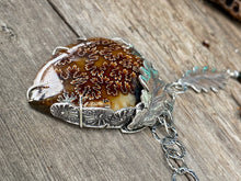 Load image into Gallery viewer, Fossilized Ammonite Sterling Silver Statement Necklace
