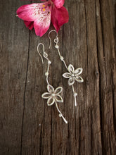 Load image into Gallery viewer, Sterling Plumeria Everyday Dangle Earrings
