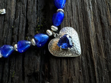 Load image into Gallery viewer, Tanzanite Sterling Silver Heart Necklace
