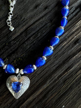 Load image into Gallery viewer, Tanzanite Sterling Silver Heart Necklace
