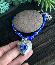 Load image into Gallery viewer, Tanzanite Sterling Silver Heart Necklace
