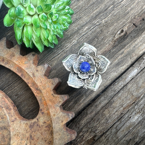 Sterling Silver & Lapis Flower Power Ring