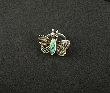 Sterling Opal Butterfly Ring