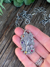 Load image into Gallery viewer, Secrets-Sterling Silver Garden Lady Gemstone Neckace
