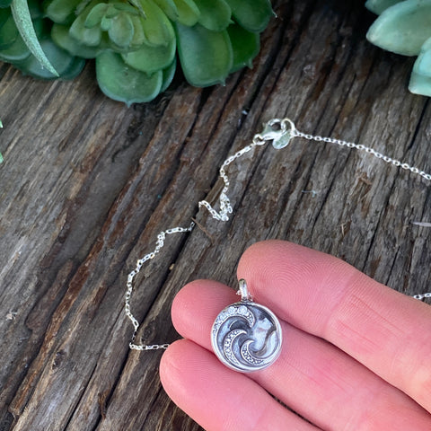 Catch The Wave - Sterling Silver And Diamond CZ’s