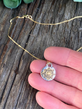 Load image into Gallery viewer, Radiant Sun Necklace - Sterling Silver And 24k Gold
