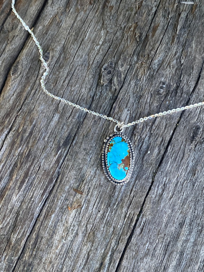 The Dreamer Necklace - Kingman Turquoise And Sterling Silver