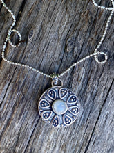 Load image into Gallery viewer, Light Of The Moon - Double Sided Rainbow Moonstone Teardrop Or Sun-ray Necklace
