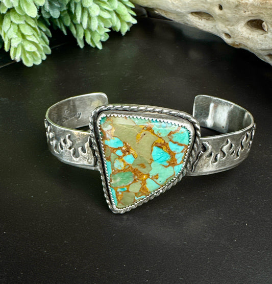 Flaming Hot Turquoise Cuff