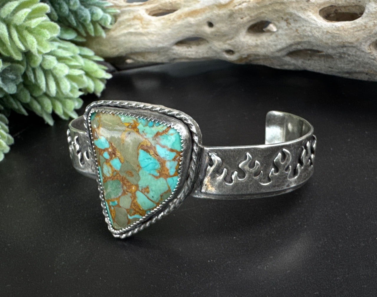 Flaming Hot Turquoise Cuff