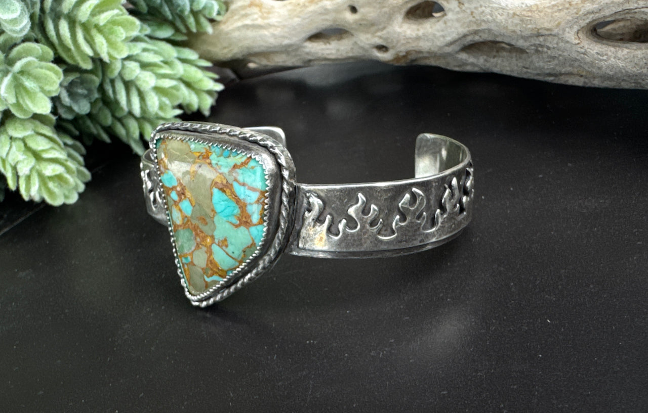 Flaming Hot Turquoise Cuff
