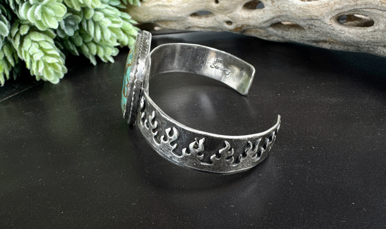 Flaming Hot Turquoise Cuff