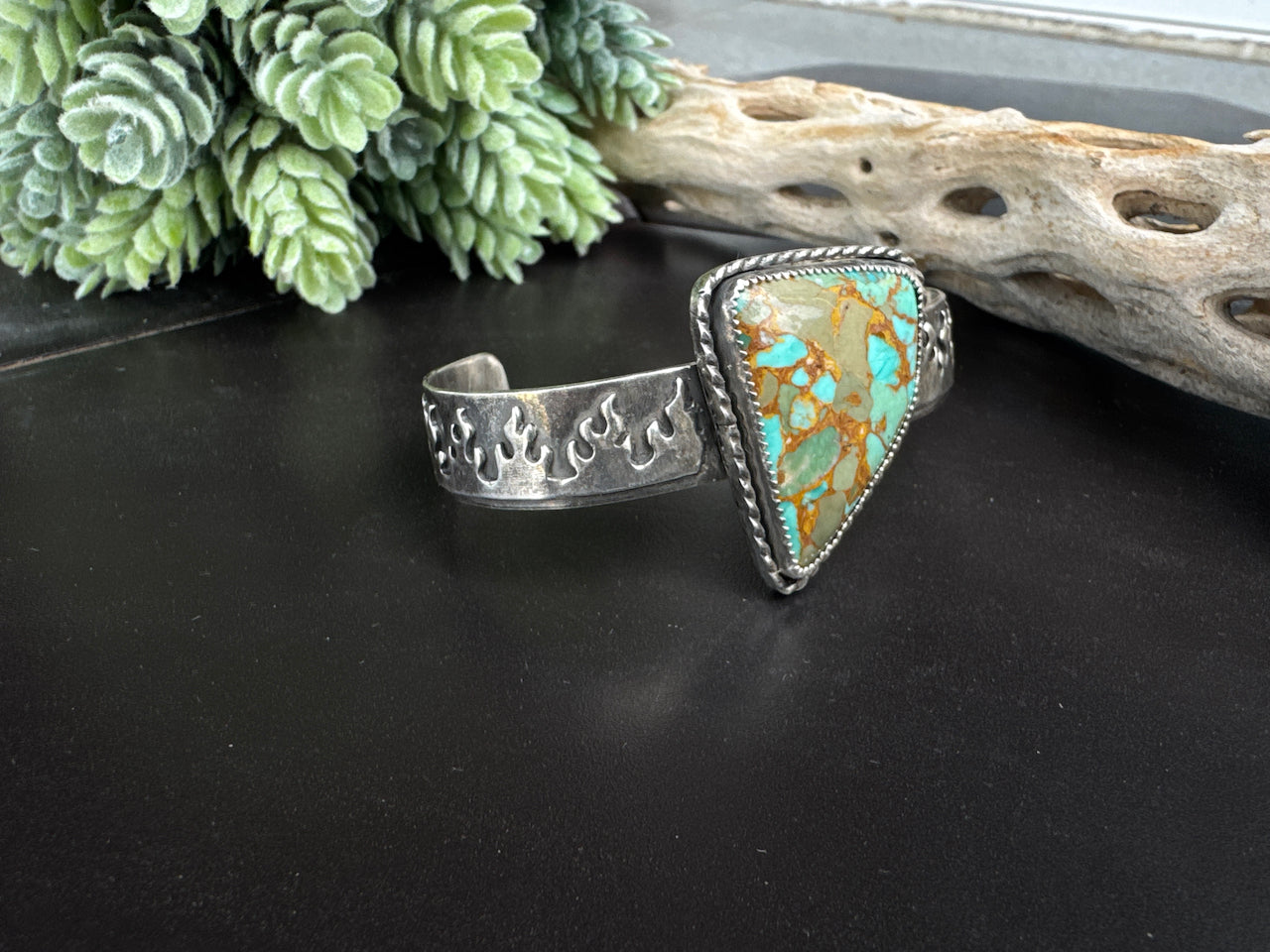 Flaming Hot Turquoise Cuff