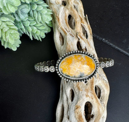 Bumblebee Jasper Sterling Silver Cuff