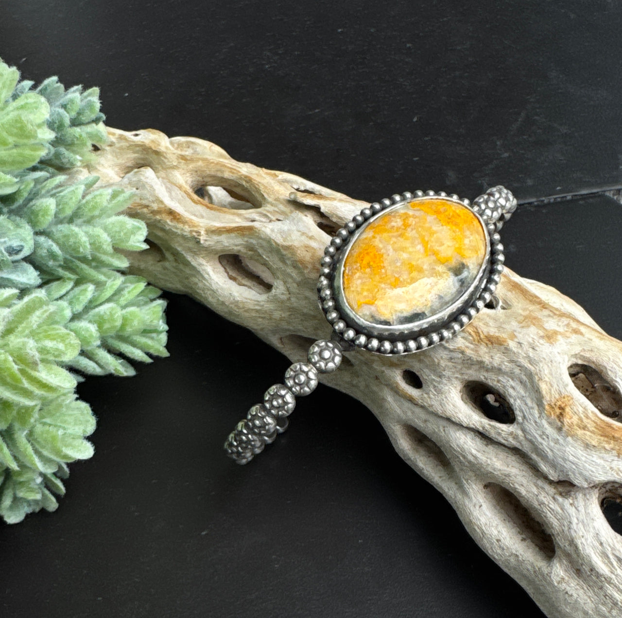 Bumblebee Jasper Sterling Silver Cuff