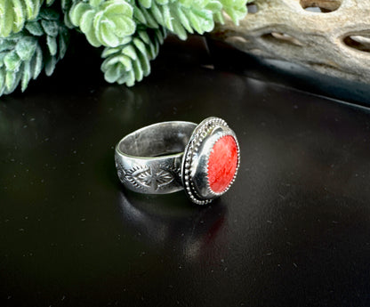 Spiney Oyster & Sterling Silver Ring