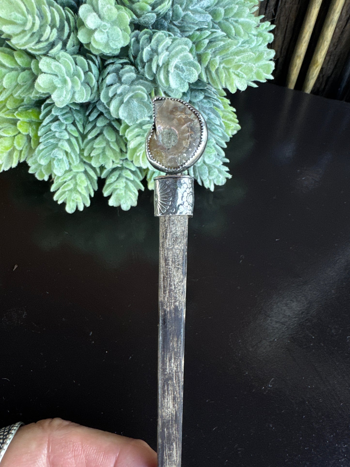 Ammonite Hair Stick