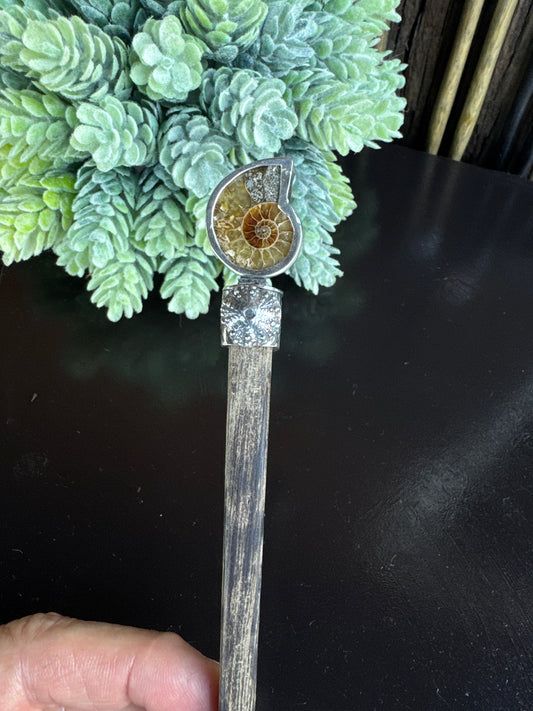 Ammonite Hair Stick