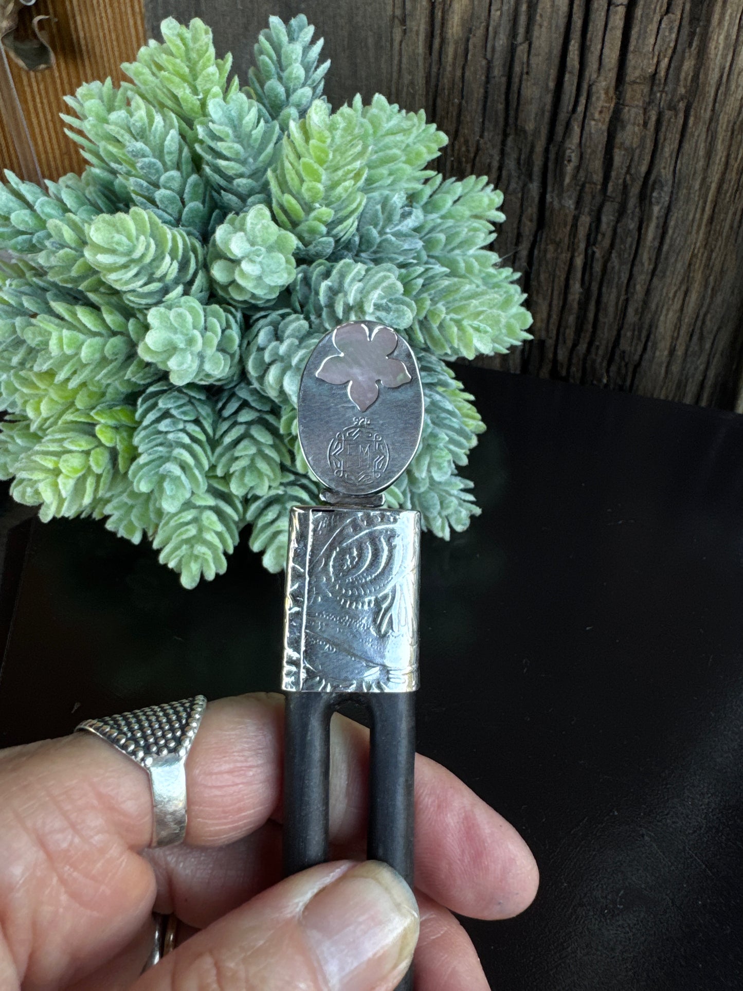 Soft Pink Rose Quartz Peace Hair Stick