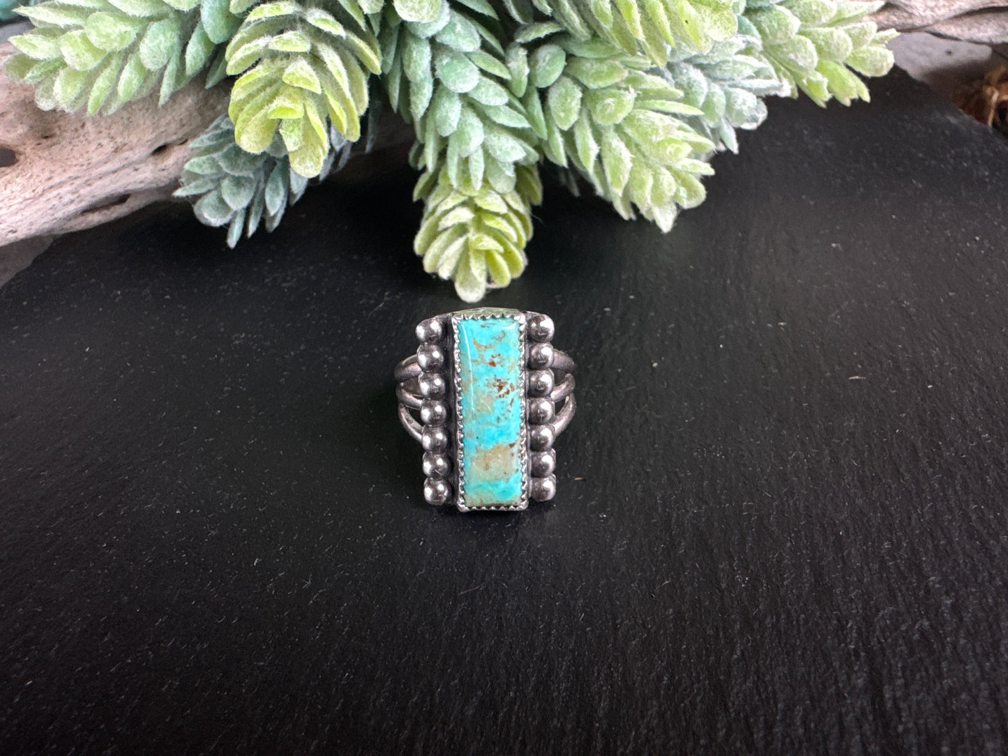 Sterling Silver And Gemstone Bar Rings - Triple Band Adjustable