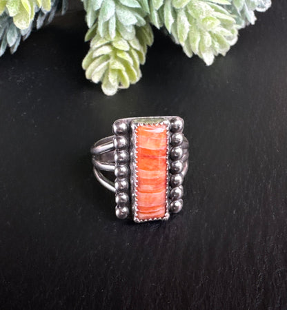 Sterling Silver And Gemstone Bar Rings - Triple Band Adjustable