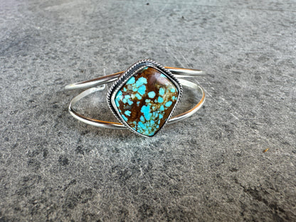 Kingman Turquoise Triangular Sterling Silver Cuff