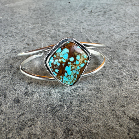 Kingman Turquoise Triangular Sterling Silver Cuff