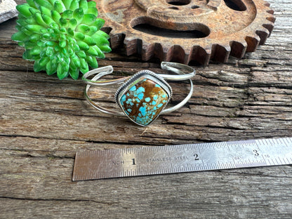 Kingman Turquoise Triangular Sterling Silver Cuff