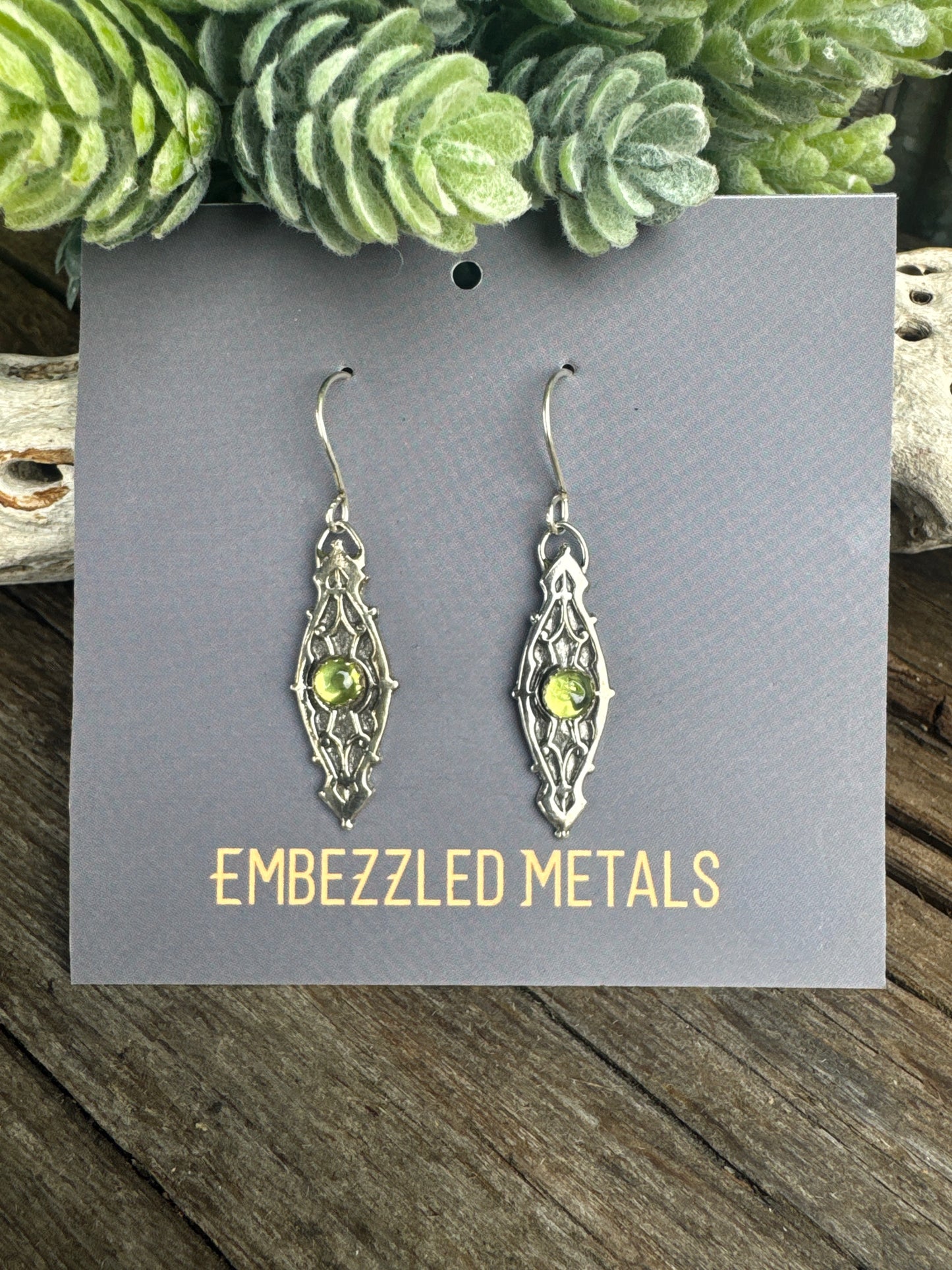 Baja Lime Earrings - Peridot And Sterling Silver Dangle Earrings