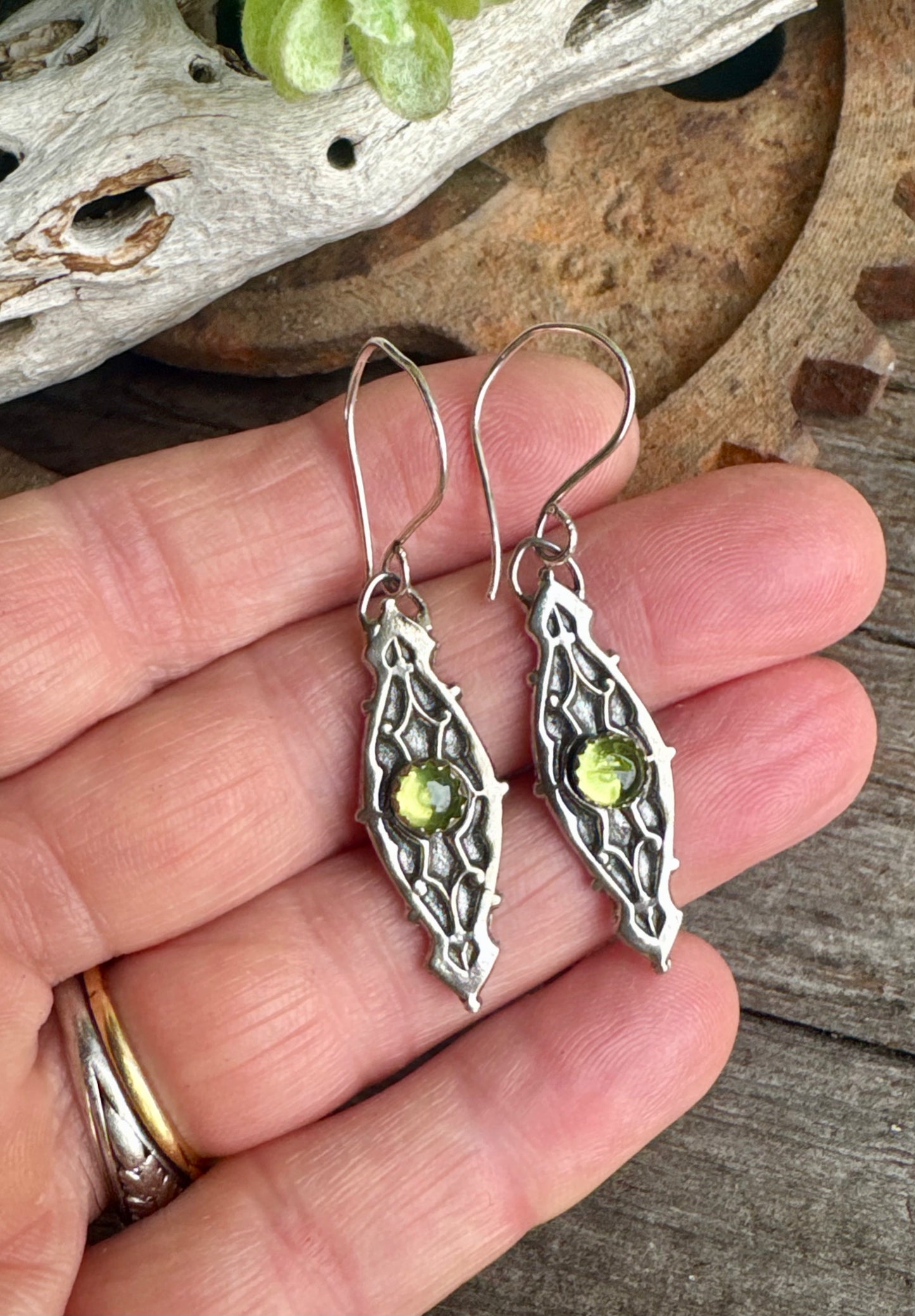 Baja Lime Earrings - Peridot And Sterling Silver Dangle Earrings