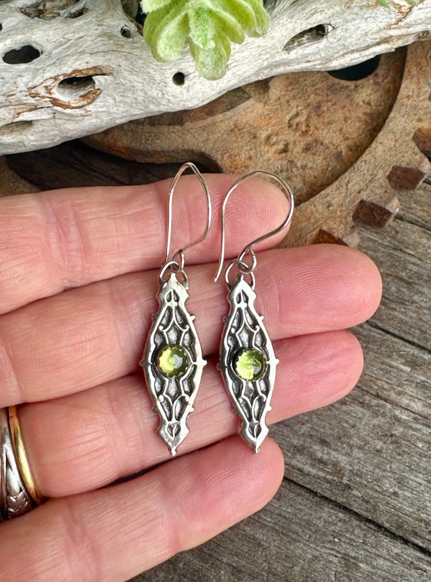 Baja Lime Earrings - Peridot And Sterling Silver Dangle Earrings